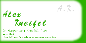 alex kneifel business card